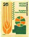 WHEAT AND GLOBE 0879 Indian Post