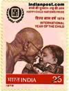 GANDHI WITH A CHILD 0910 Indian Post