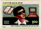 BLIND BOY, BRAILLE BOOKS AND COMPUTER 1262 Indian Post